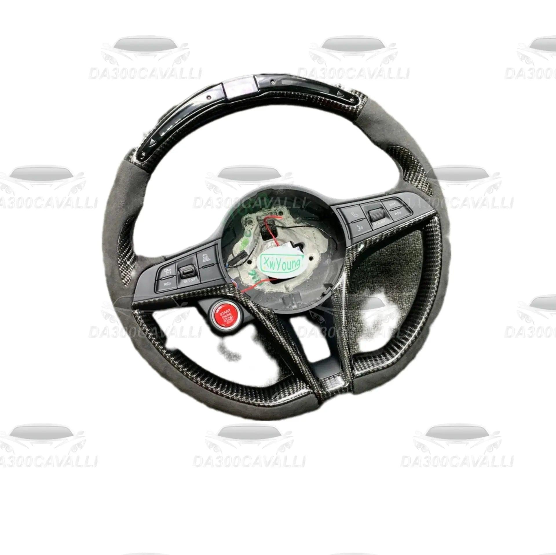 Decorazioni Volante In Carbonio Per Alfa Romeo Giulia/Stelvio - 2 Pezzi - Foto 8