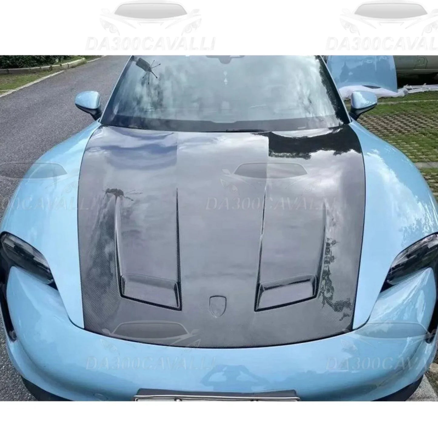 cofano-porsche-taycan-2019-2022-fibra-di-carbonio-da300cavalli-3 - Da300Cavalli