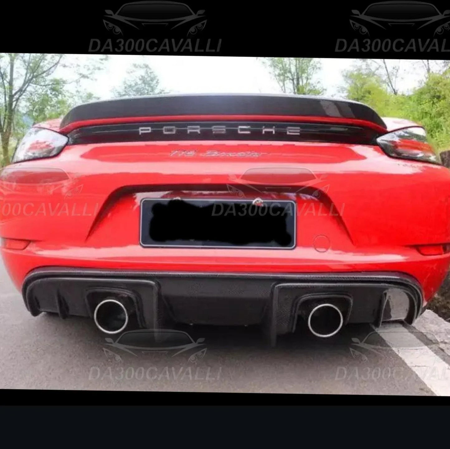 Diffusore Porsche Boxster Cayman 718 (2016-2021) Fibra Di Carbonio — Da300Cavalli — foto 3