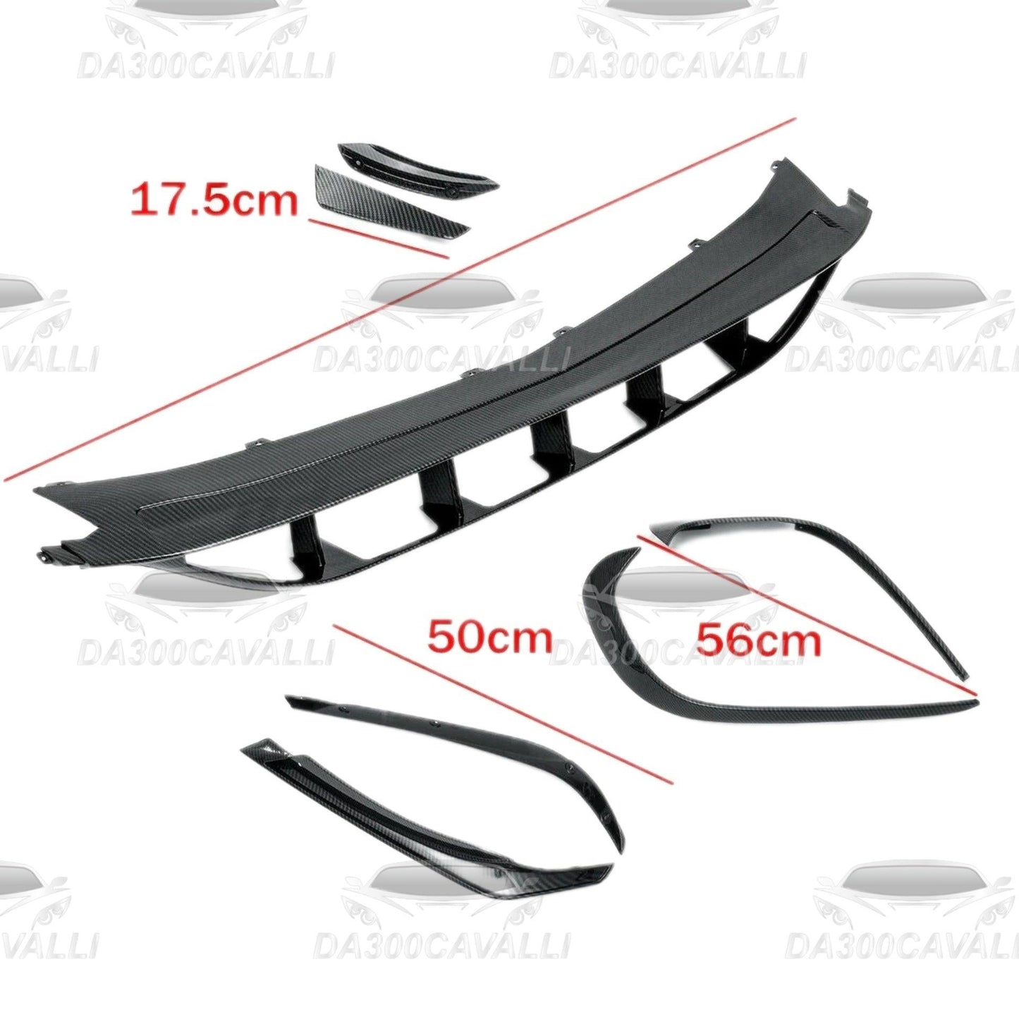 Griglia Radiatore Appendici Aerodinamiche Contorno Fendinebbia Splitter Anteriori Mercedes Classe A A45 Amg (2016-2018) (W176) - Da300Cavalli