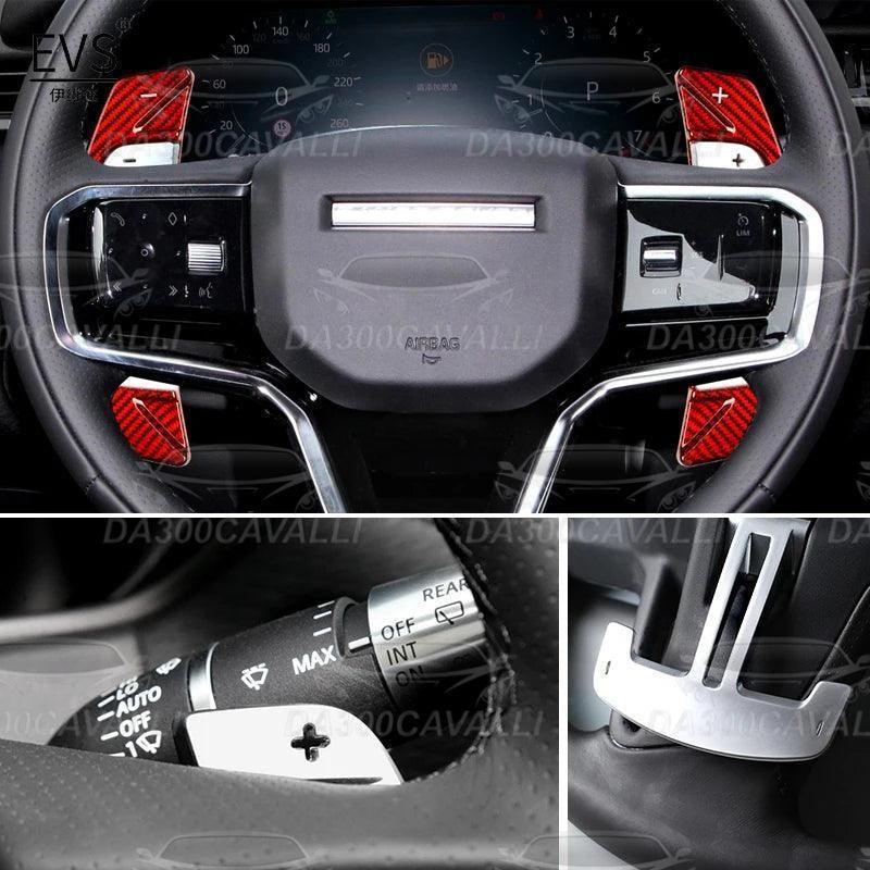 Palette Al Volante Range Rover Discovery Sport Evoque Jaguar XE XJ XF Fibra Di Carbonio - Da300Cavalli