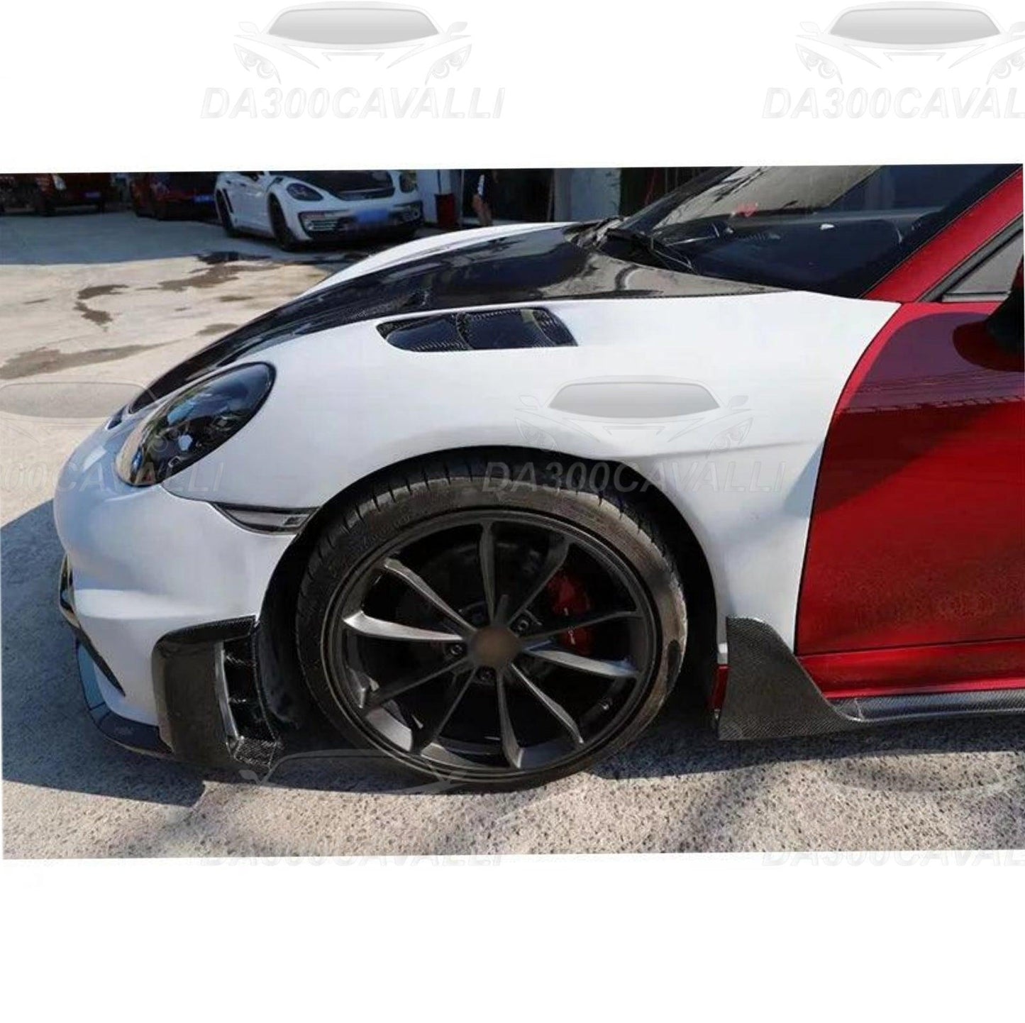 Parafanghi Porsche Boxster Cayman 718 Fibra di Carbonio - Da300Cavalli