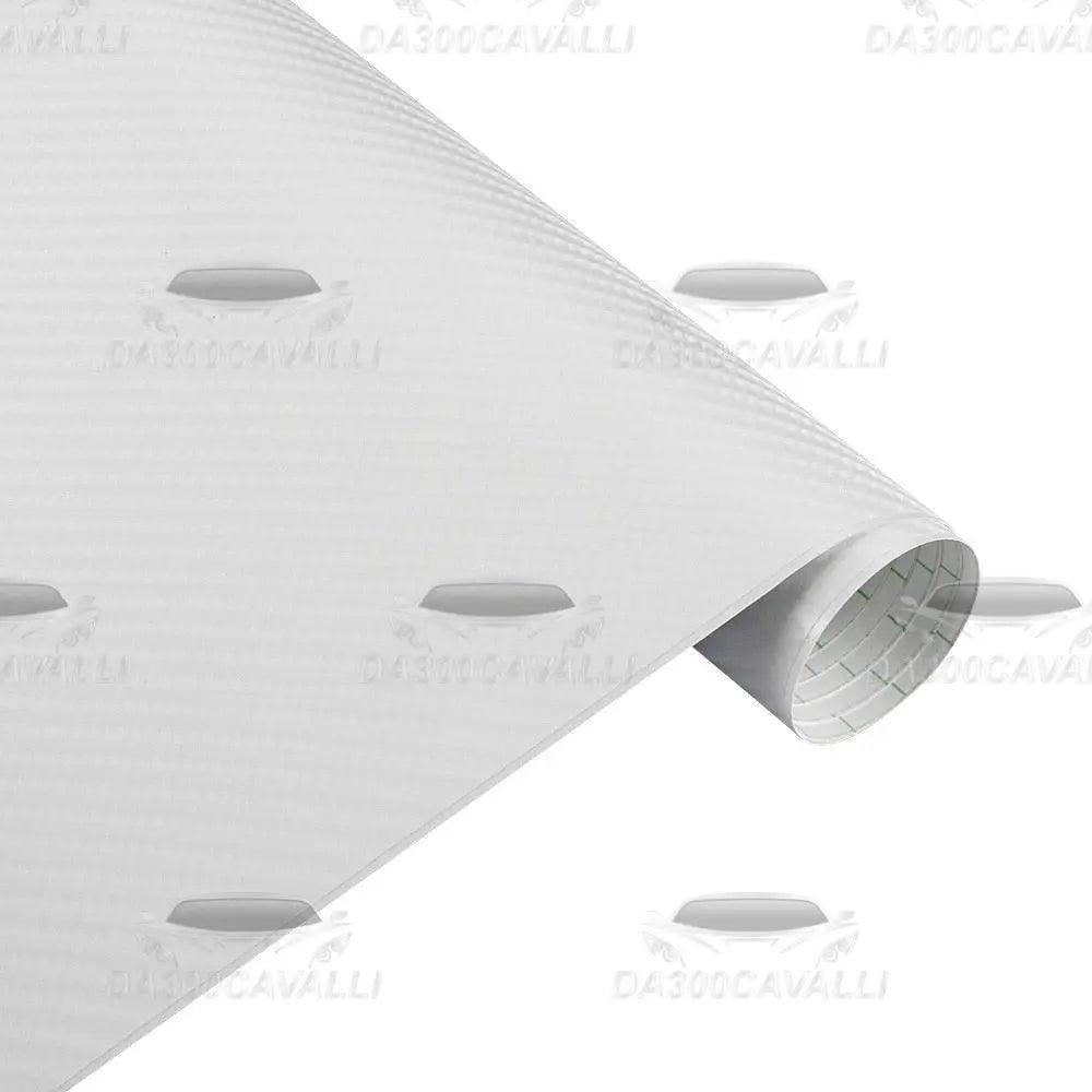 Pellicola wrap 4D fibra di carbonio bianca per auto tuning, Da300Cavalli, dettaglio rotolo