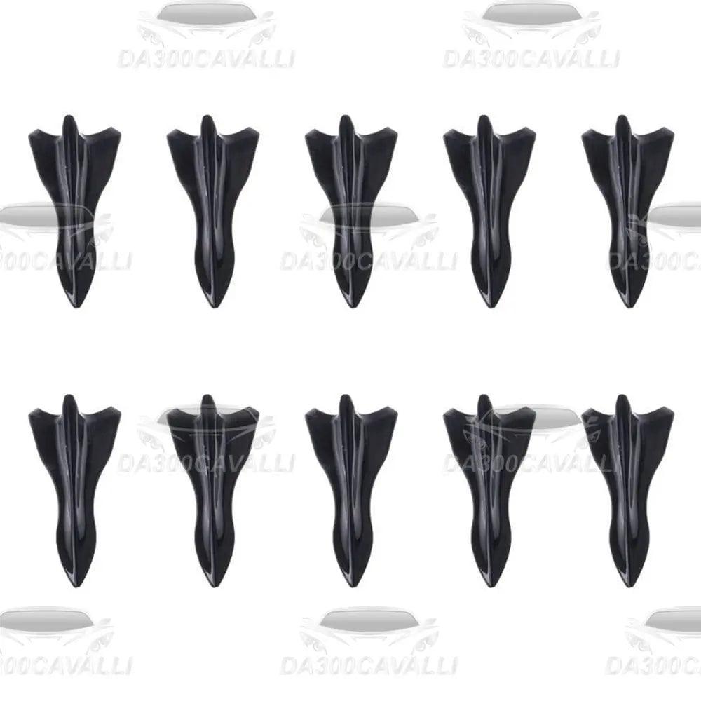 Set di pinnette spoiler nere per tetto auto, accessori tuning Da300Cavalli