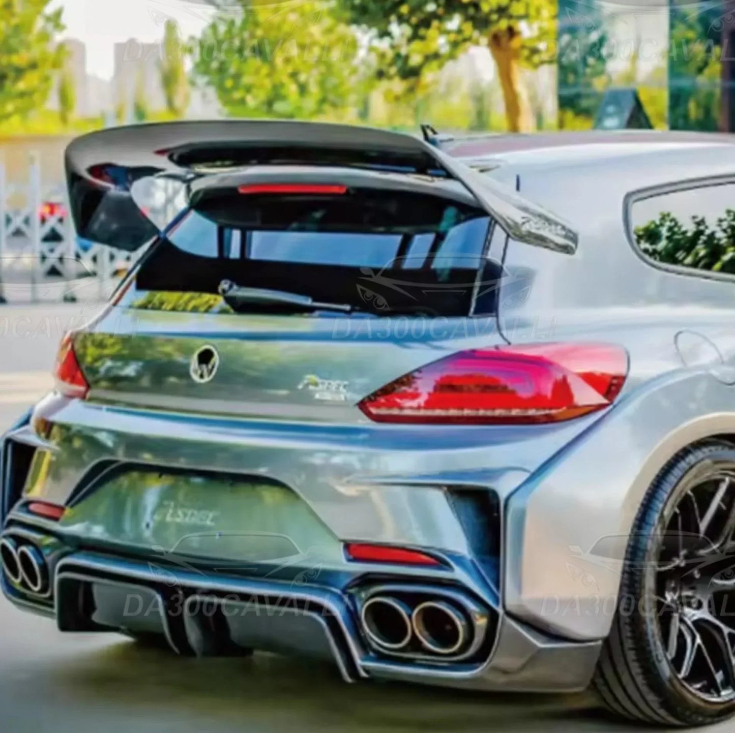 Spoiler in fibra di carbonio per Volkswagen Scirocco 2009-2017, tuning auto Da300Cavalli