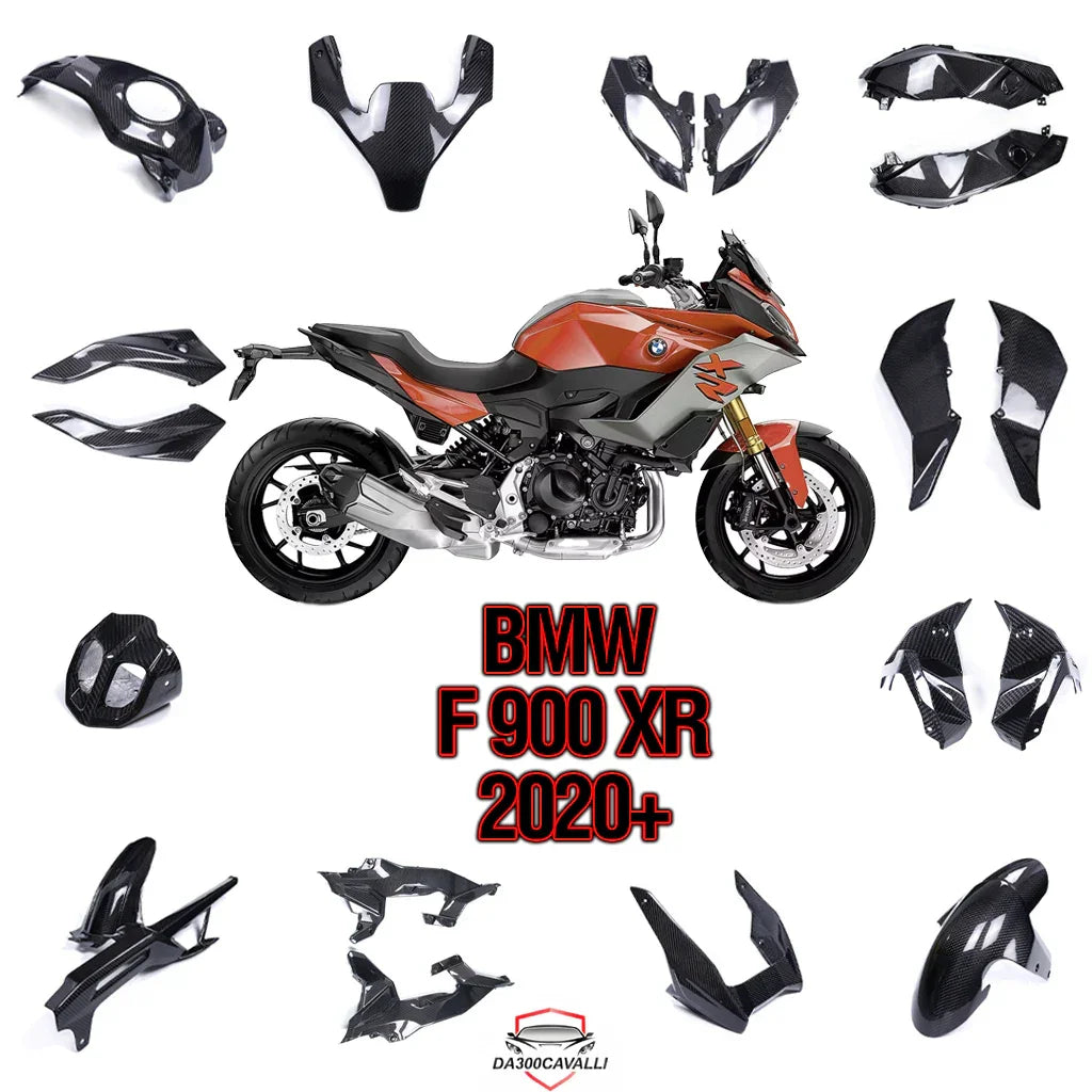 BMW F 900 XR 2020 arancione, carene in carbonio per tuning moto Da300Cavalli