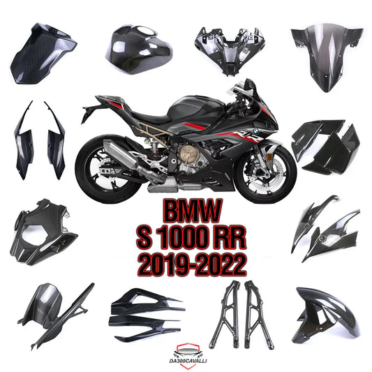 Kit carene in carbonio per BMW S1000RR 2019-2022, ricambi tuning moto Da300Cavalli