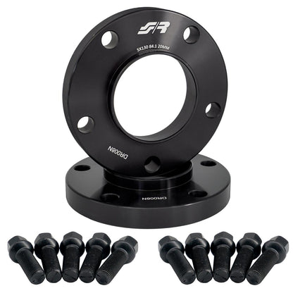 2 distanziali ruota neri 20mm 5x130 centraggio 84,1 con bull. – Simoni Racing
