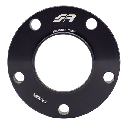 2 distanziali ruota neri 20mm 5x130 centraggio 84,1 con bull. – Simoni Racing – foto 2