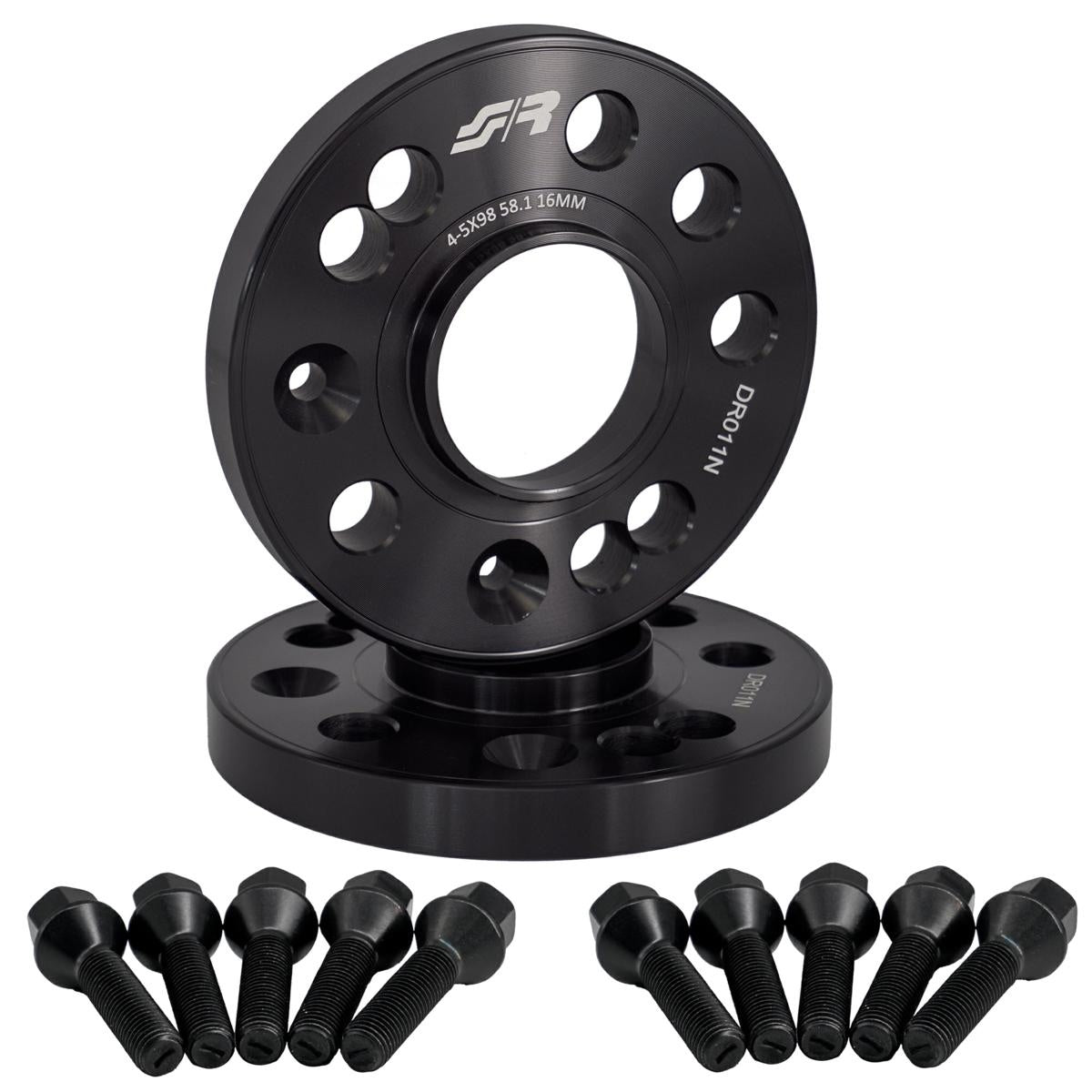2 distanziali ruota neri 16mm 4/5x98 centraggio 58,1 con bull. – Simoni Racing