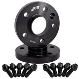 2 distanziali ruota neri 20mm 5x110 centraggio 65,1 con bull.