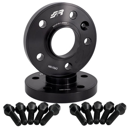 2 distanziali ruota neri 20mm 5x110 centraggio 65,1 con bull. – Simoni Racing