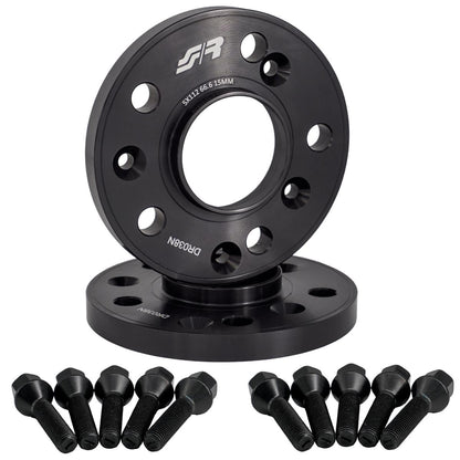 2 distanziali ruota neri 15mm 5x112 centraggio 66,6 con bull. – Simoni Racing