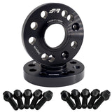 2 distanziali ruota neri 20mm 4-5x100 centraggio 57,1 con bull.