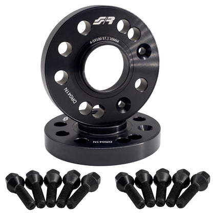 2 distanziali ruota neri 20mm 4-5x100 centraggio 57,1 con bull. – Simoni Racing