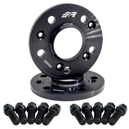 2 distanziali ruota neri 12mm 5x112 66,6 con bulloneria sferica – Simoni Racing