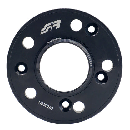 2 distanziali ruota neri 12mm 5x112 66,6 con bulloneria sferica – Simoni Racing – foto 2