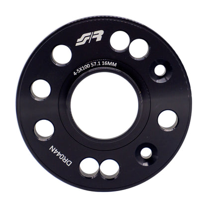 2 distanziali ruota neri 16mm 4-5x100 centraggio 57,1 con bull. – Simoni Racing – foto 2