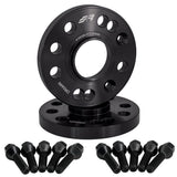 2 distanziali ruota neri 16mm 4-5x100 centraggio 57,1 con bull.