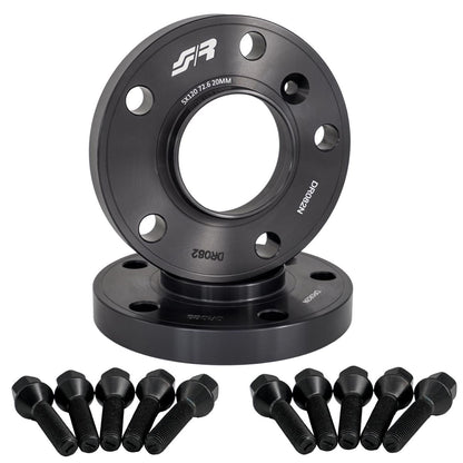 2 distanziali ruota neri 20mm 5x120 centraggio 72,6 con bull. – Simoni Racing