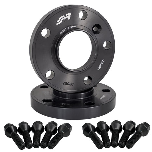 2 distanziali ruota neri 20mm 5x120 centraggio 72,6 con bull. – Simoni Racing