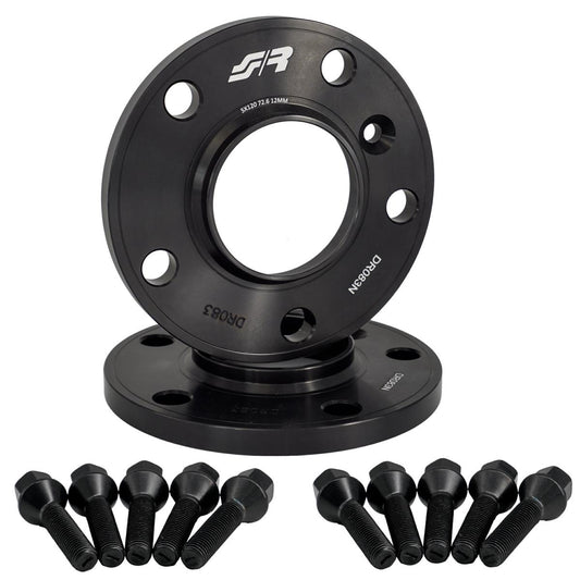 2 distanziali ruota neri 12mm 5x120 centraggio 72,6 con bull. – Simoni Racing