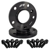 2 distanziali ruota neri 12mm 5x120 centraggio 72,6 con bull.