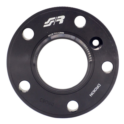 2 distanziali ruota neri 12mm 5x120 centraggio 72,6 con bull. – Simoni Racing – foto 2