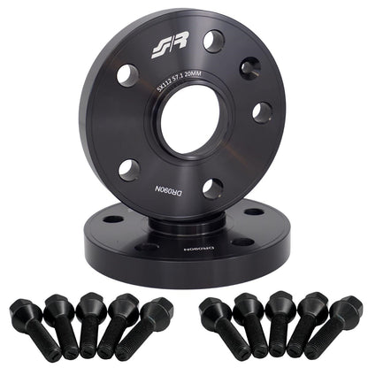 2 distanziali ruota neri 20mm 5x112 centraggio 57,1 con bull. – Simoni Racing