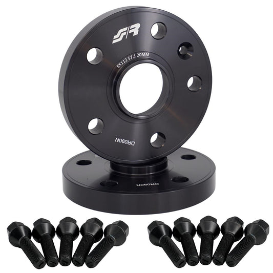 2 distanziali ruota neri 20mm 5x112 centraggio 57,1 con bull. – Simoni Racing