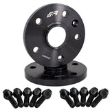 2 distanziali ruota neri 15mm 5x112 centraggio 57,1 con bull.