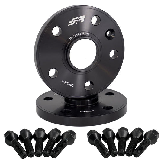 2 distanziali ruota neri 15mm 5x112 centraggio 57,1 con bull. – Simoni Racing