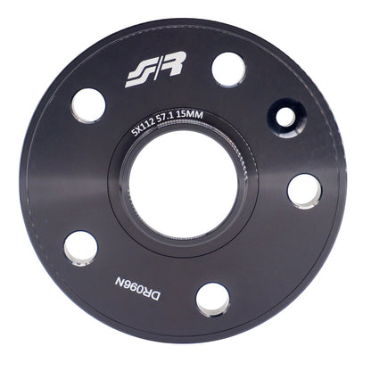 2 distanziali ruota neri 15mm 5x112 centraggio 57,1 con bull. – Simoni Racing – foto 2