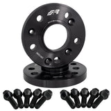 2 distanziali ruota neri 18mm 5x112 centraggio 66,6 con bull.