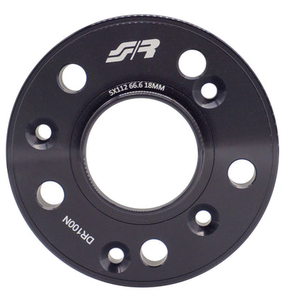 2 distanziali ruota neri 18mm 5x112 centraggio 66,6 con bull. – Simoni Racing – foto 2