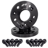 2 distanziali ruota neri 18mm 5x112 centraggio 66,6 con bull.