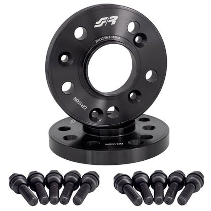 2 distanziali ruota neri 18mm 5x112 centraggio 66,6 con bull. – Simoni Racing
