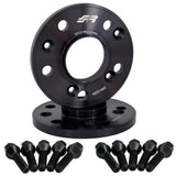 2 distanziali ruota neri 12mm 5x112 centraggio 66,6 con bull.