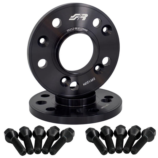 2 distanziali ruota neri 12mm 5x112 centraggio 66,6 con bull. – Simoni Racing