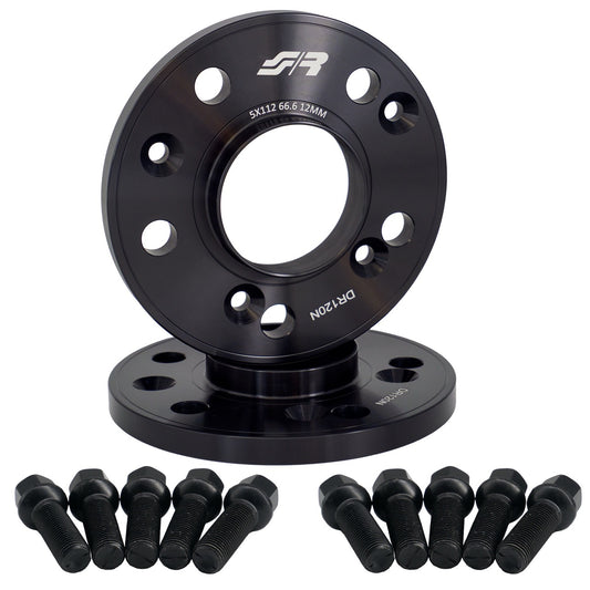 2 distanziali ruota neri 12mm 5x112 centraggio 66,6 con bull. – Simoni Racing