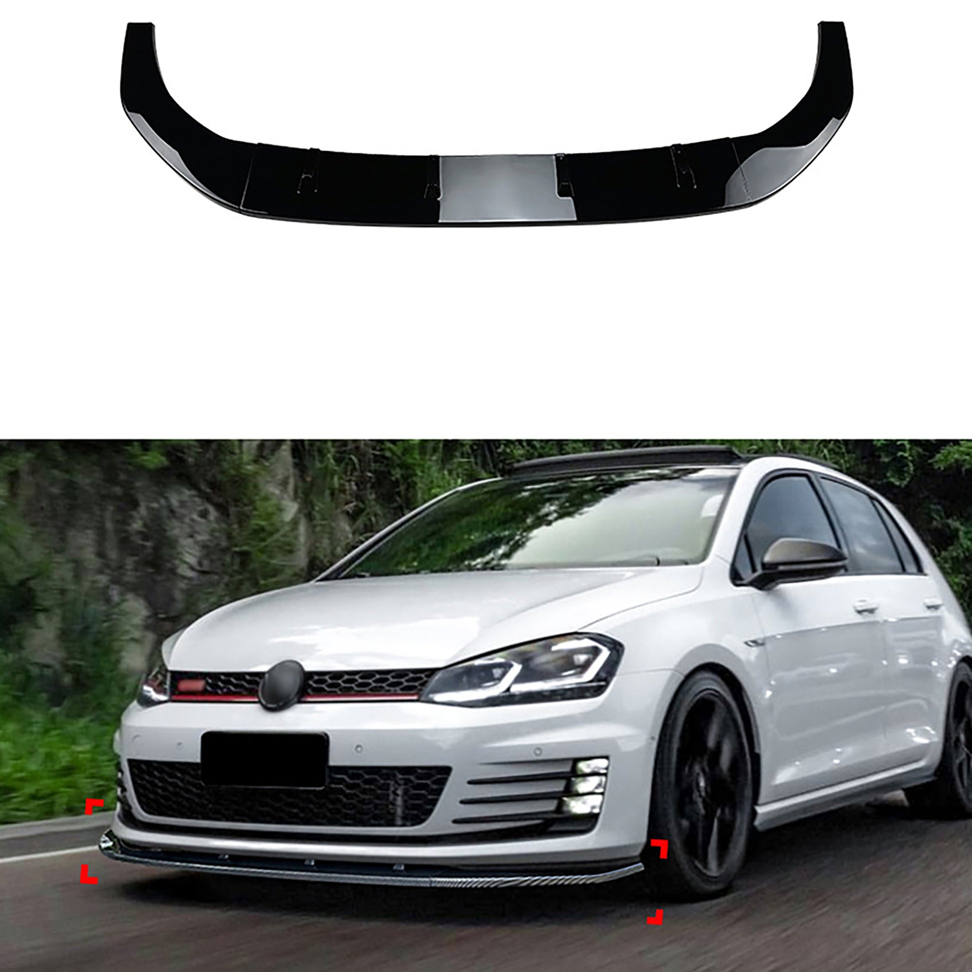 Lip splitter per VW Golf VII GTD Rline – Simoni Racing – foto 2