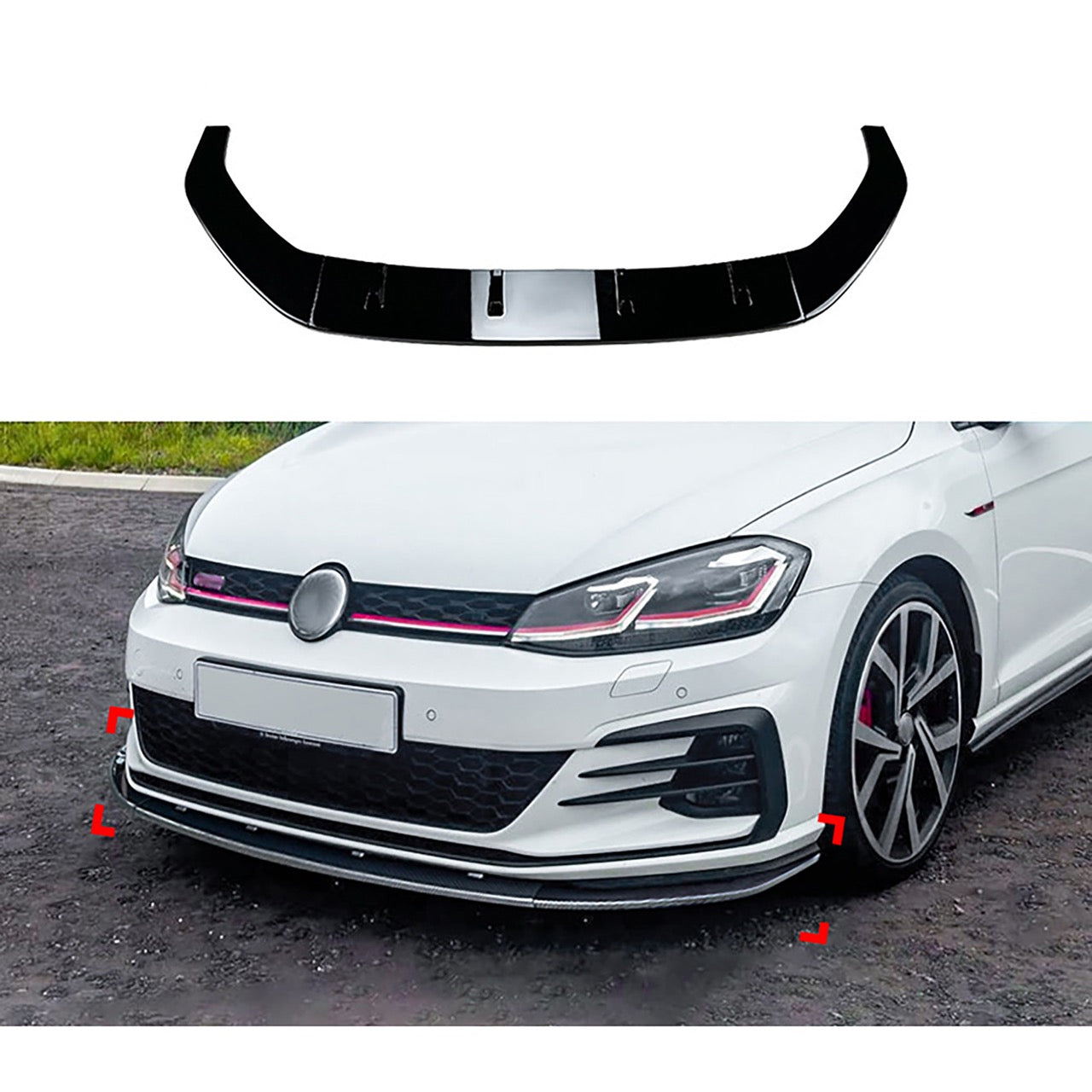 Lip splitter per VW Golf VII.5 GTD Rline – Simoni Racing – foto 2