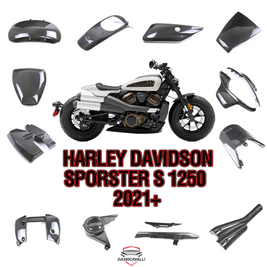 Harley Davidson Sportster S 1250 2021 moto con accessori tuning in carbonio Da300Cavalli