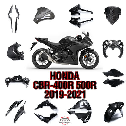Kit carene in carbonio per Honda CBR400R 500R 2019-2021, ricambi tuning Da300Cavalli.
