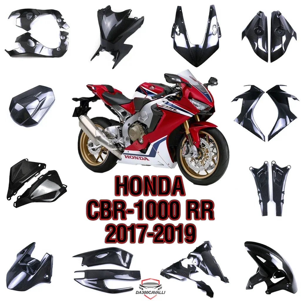 Carene in carbonio per Honda CBR 1000RR 2017-2019, ricambi tuning moto Da300Cavalli.