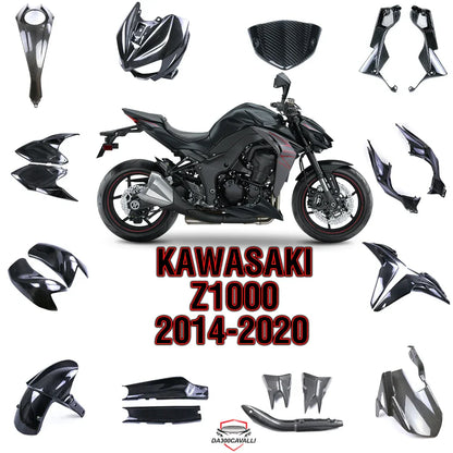 Kit Carenatura In Carbonio Per Kawasaki Z1000 2014-2020