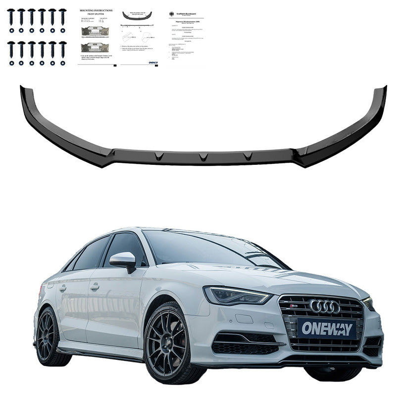 Spoiler anteriore Audi S3 8V (Sedan/Convertible) 2013-2016 - V2 – Simoni Racing – foto 3