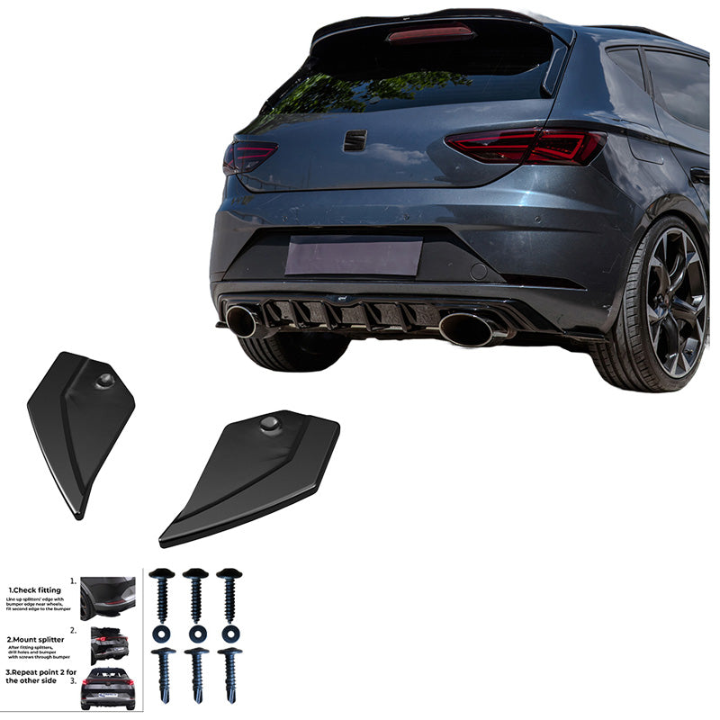 Diffusori laterali posteriori Seat Leon (5F) HB FR/Cupra '13-'20 – Simoni Racing – foto 4