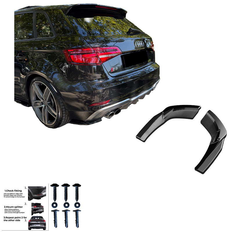 Diffusori laterali posteriori Audi S3 Sportback 8V Facel '16-'20 – Simoni Racing – foto 3
