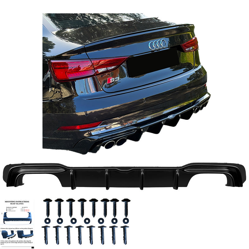 Diffusore posteriore Audi S3 Sedan 8V Facelift 2016-2020 - – Simoni Racing – foto 3